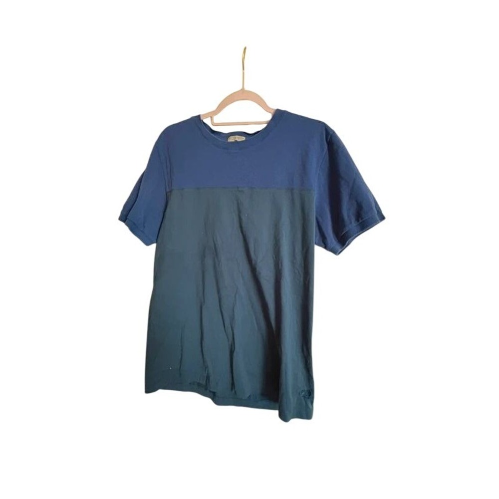 Bottega Veneta Mens Blue Colorblock T-Shirt Butterfly Logo Italy Size 54 XL